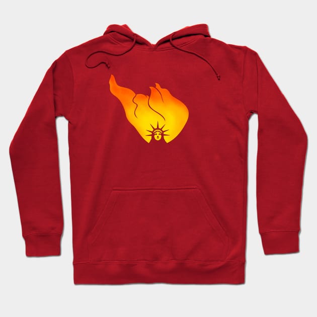 The Fire of Liberty Hoodie by Oikiden